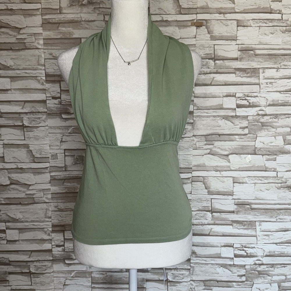 ZARA Special Edition Large  PANTONE  WASHED EFFECT CROP HALTER TOP - Picture 5 of 13